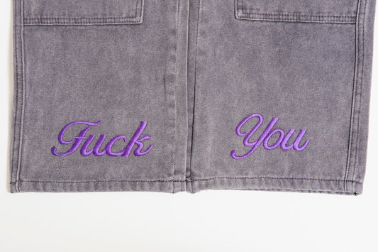 Purple Fuck You Carpenter Pants