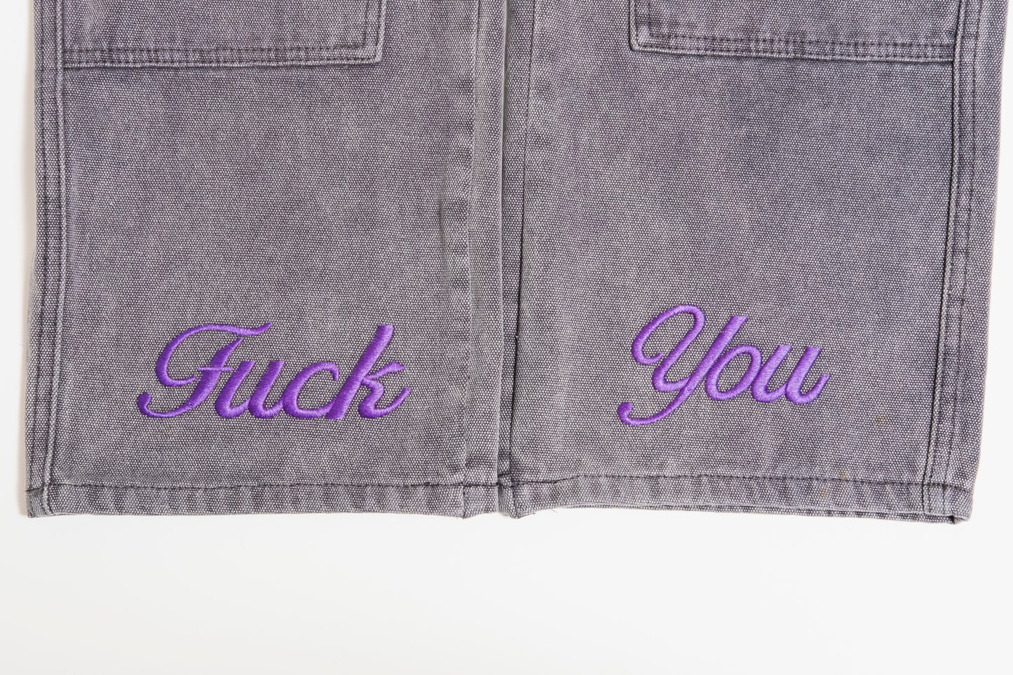 Purple Fuck You Carpenter Pants